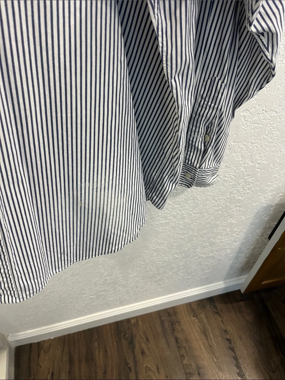 Ralph Lauren Blue and White Striped Button-Down Shirt - Picture 2 of 4